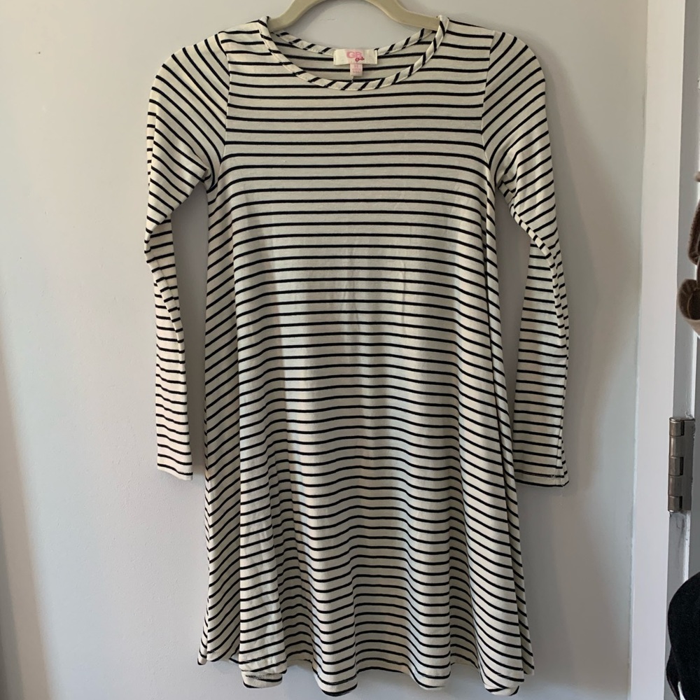 3/4 Sleeve Striped Dress